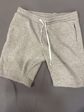Ring Of Fire Men'S White Drawstring Terry Knit Sport Sweat Shorts Size MD